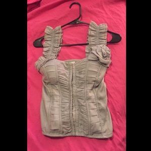 Gray bustier-style top 💋